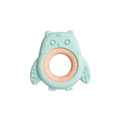 TYRY.HU Silicone Baby Teether - Cartoon Frog & Deer Teething Necklace Pendant for Infant Gum Relief Gift