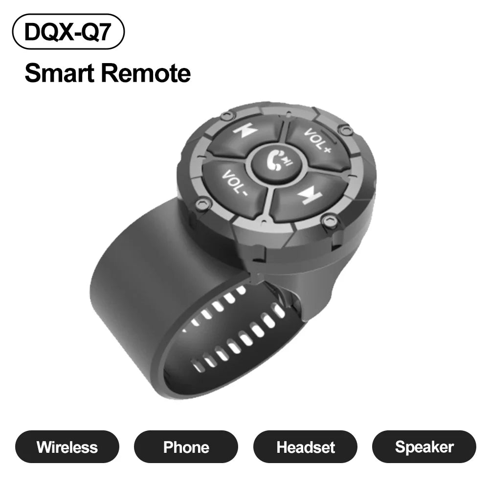 Wireless Bluetooth 5.3 Remote Button Helmet Earphone: Motorcycle/Bike Handlebar Media Controller - Convenient Steering Wheel Remote Control
