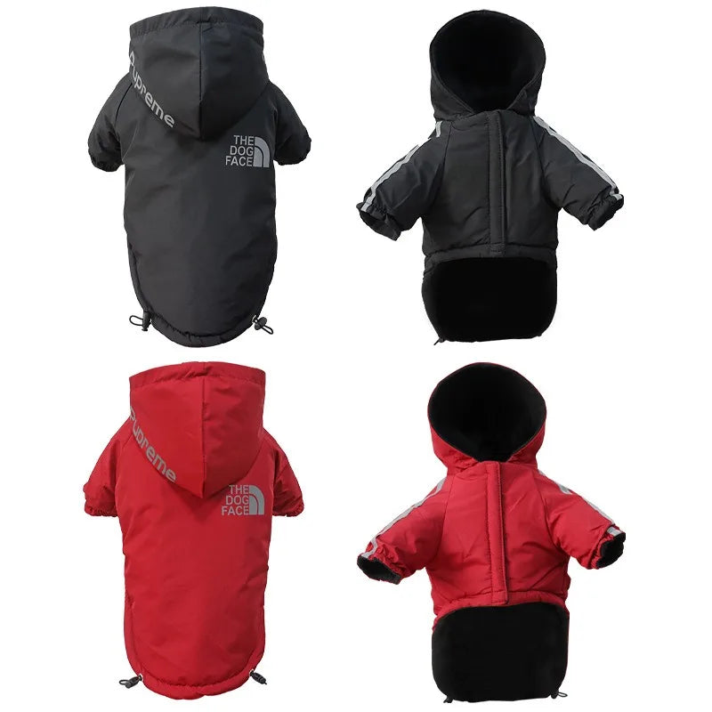 Waterproof Reflective Dog Coat – Warm Fleece Jacket for Small & Medium Dogs, Winter Raincoat for Puppies & Chihuahuas