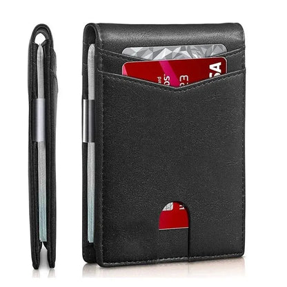 RFID Carbon Fiber Slim Wallet for Men – Luxury Money Bag, Thin Card Holder, Small Short Billfold Purse