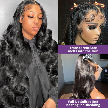 Valuri 250% Density Body Wave HD Lace Front Wig – 13x4 & 13x6 Brazilian Human Hair Wig, 30-40 Inch for Black Women