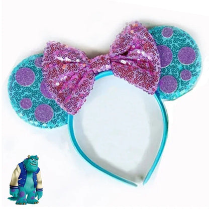 Toy Story Character Headbands - Sequin Bow, Woody, Buzz Lightyear & Alien Hair Accessories for Girls