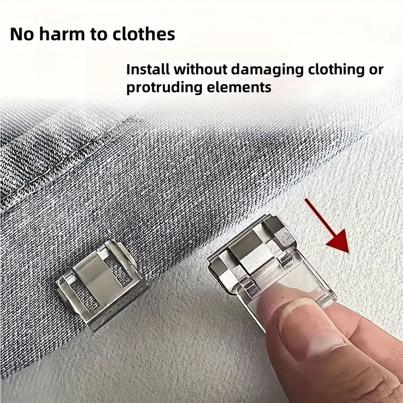 2/4/6PCS Invisible Leg Shortening Clips – Non-Slip Pants Hem Fixing Device, Seam-Free Anti-Drag Clips