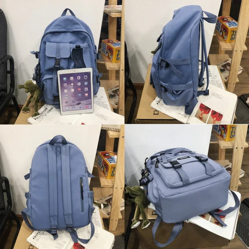 Multifunctional Teen Laptop Backpack – High-Quality Canvas School Bag for Boys & Girls