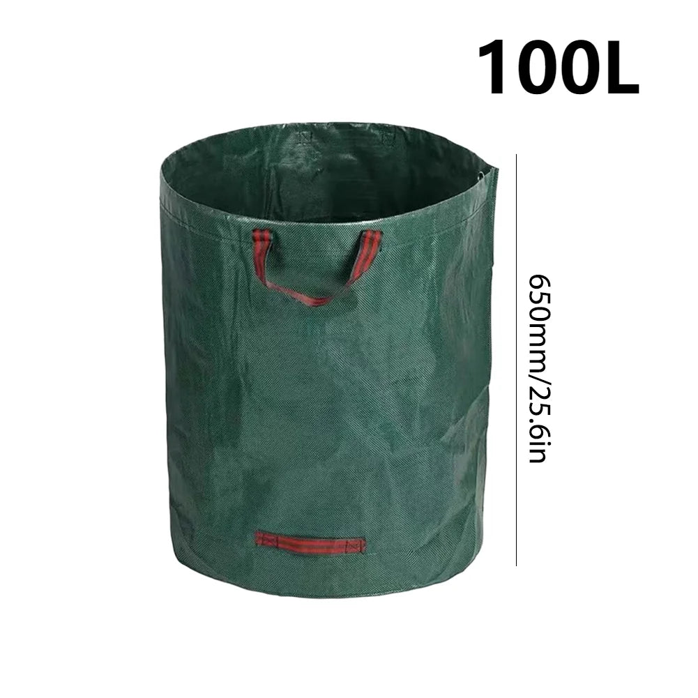 60L-500L Reusable Garden Bag – Large Capacity Foldable Leaf Sack, Garden Trash Waste Container & Storage
