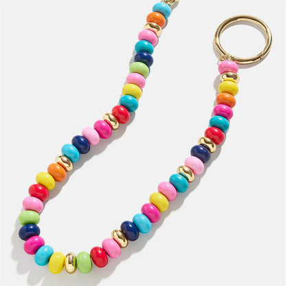 Colorful Bag Hanging Keychain – Hand-Woven Pendant with Beads, DIY Accessories, Internet-Famous Rope Charm