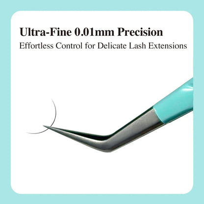 DIYDAY Anti-Slip Tweezers — High-Density Fiber Tip for Eyelash Extensions & Eyebrow Precision Beauty Tools