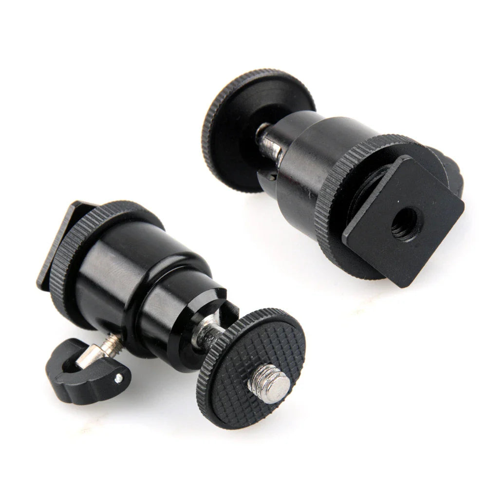 Hot Shoe Phone Clip Universal Mobile Holder Bracket with 1/4'' Screw Mount, Tripod Monopod Stand for SLR Camera