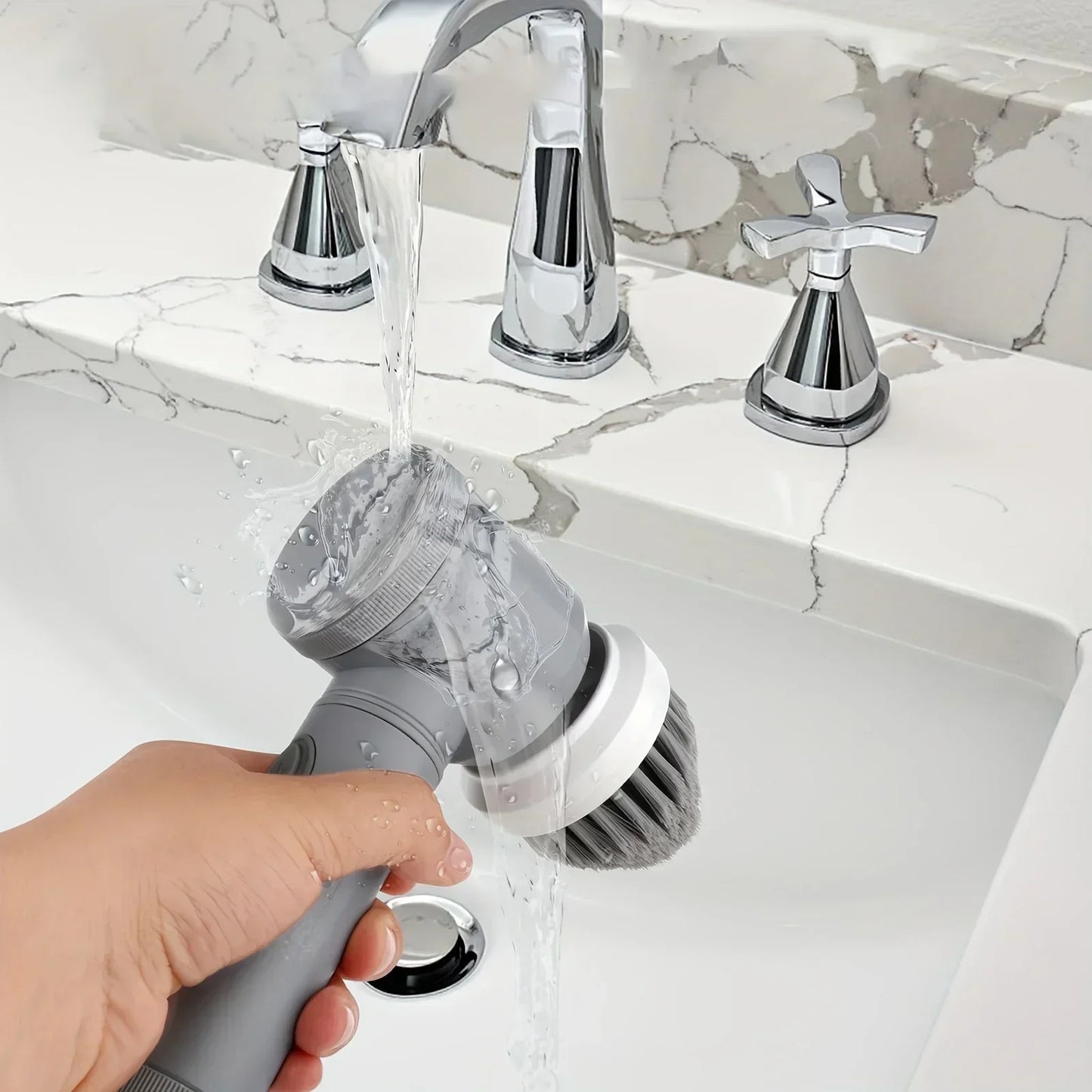 Cordless Electric Spin Scrubber with 6 Brush Heads - Versatile Cleaning Tool for Efficient Scrubbing