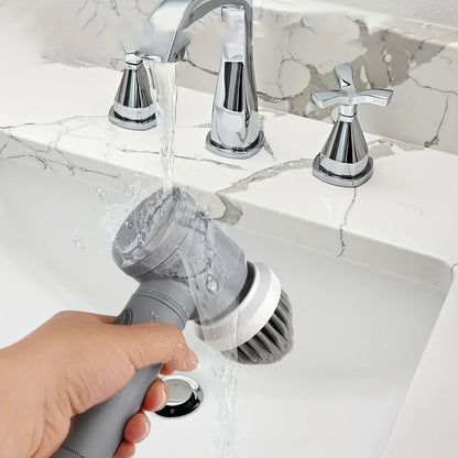 Cordless Electric Spin Scrubber with 6 Brush Heads - Versatile Cleaning Tool for Efficient Scrubbing