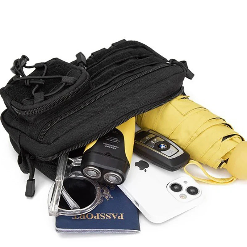 1000D EDC Molle Organizer Pouch – Horizontal Utility Tool Bag, Outdoor Waist Pack for EMT, Hunting & Fanny Pack Use