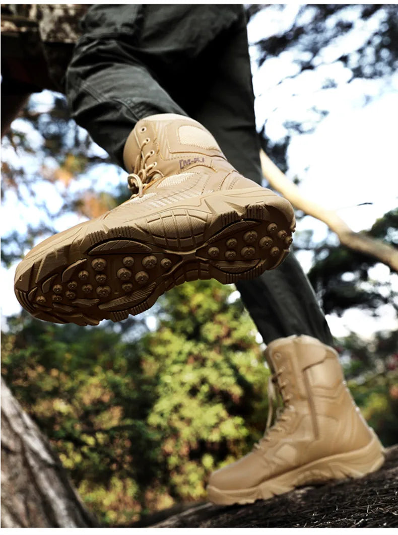 Outdoor Waterproof Safety Shoes – Steel Toe Cap Men's Work Boots, Anti-Smashing, Size 47