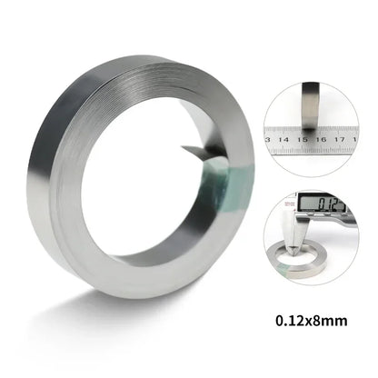 10m Roll 18650 Li-ion Battery Nickel-Plated Strip – 0.1-0.2mm Spot Welder Connector Steel Belt