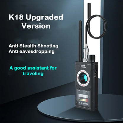 K18S Reverse Camera & GPS Signal Detector – GSM Audio Bug Finder RF Tracker Anti-Spy Scanner Security Device