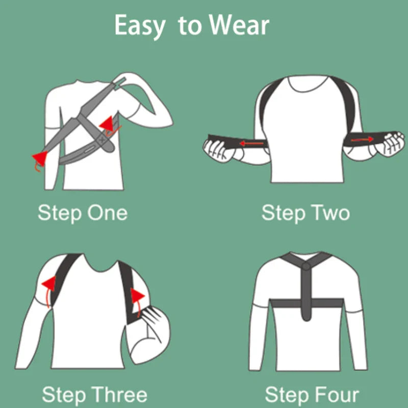 Adjustable Back & Shoulder Posture Corrector Belt — Clavicle & Spine Support for Home, Office & Sports | Upper Back & Neck Brace