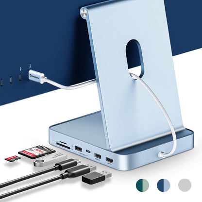 Minisopuru USB-C Hub for iMac 24-Inch 2021/2023/2024 — Supports M.2 NVMe SSD, USB-C/A 10Gbps, SD/TF Card Reader Accessories