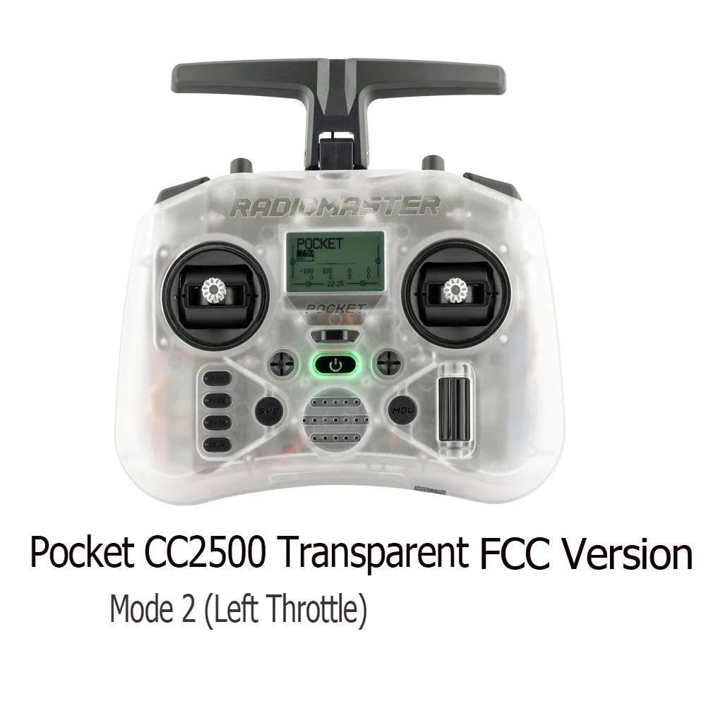 Radiomaster Pocket Hall Gimbal Portable RC Transmitter with Built-in LED Light & Foldable Antenna
