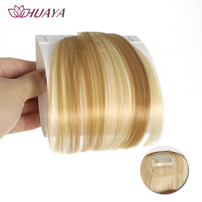 Synthetic Air Bangs Clip-In Hair Extension - Invisible Natural Front Fringes Fiber Hair Accessory