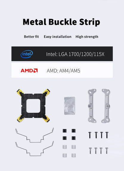 JONSBO CR1400 EVO ARGB CPU Cooler — 4 Heat Pipe PWM Air Cooler for Intel LGA1700/1200/115X & AMD AM4/AM5