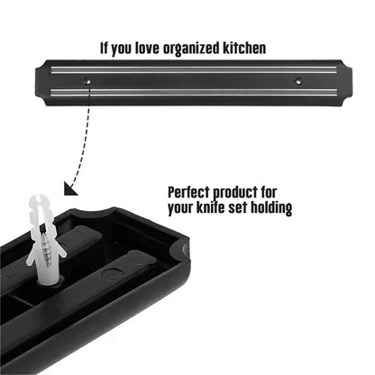 Versatile Magnetic Wall-Mounted Knife Holder and Storage Rack for Kitchen and Warehouse Tools