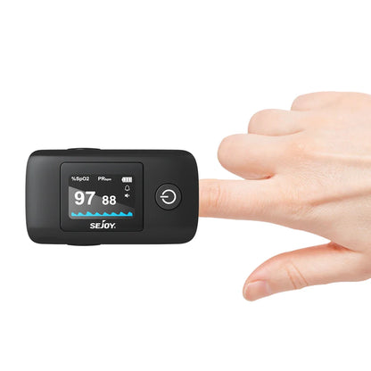 Sejoy Digital Wrist Blood Pressure Monitor & Finger Pulse Oximeter – OLED Heart Rate & Blood Oxygen Tracker