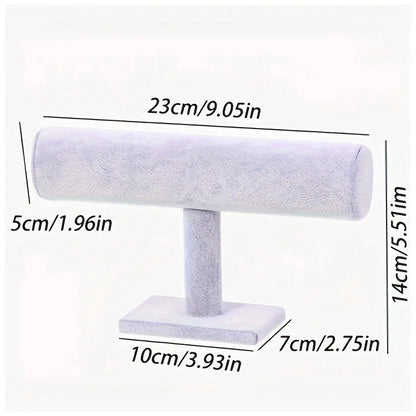 T-Shaped Jewelry Display Stand - Vertical Bracelet, Necklace & Watch Storage Organizer
