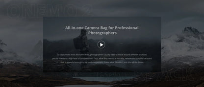 PGYTECH OneMo 2 Camera Backpack – Waterproof Shoulder Bag for Canon, Fuji Cameras & 16" Laptop