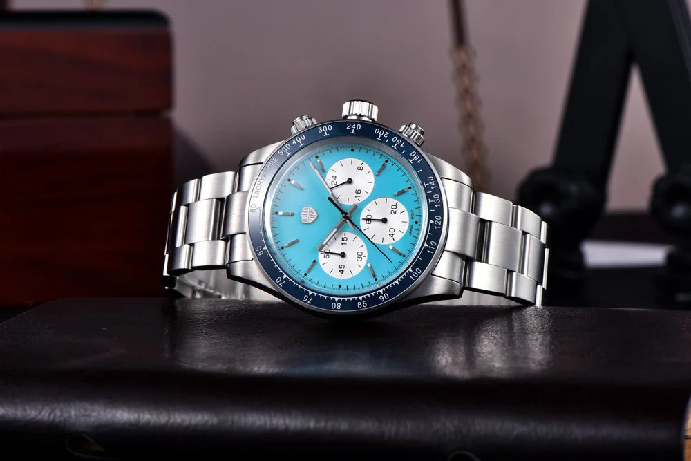RollsTimi Men's Watch 2024 – Luxury Japan VK63 Quartz Chronograph, Sapphire Glass, Stainless Steel Wristwatch