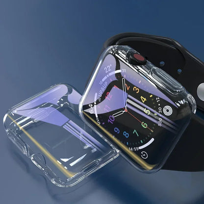Soft TPU Full Case Screen Protector for Apple Watch Series 2-10 & SE/Ultra – 41mm-49mm iWatch Cover