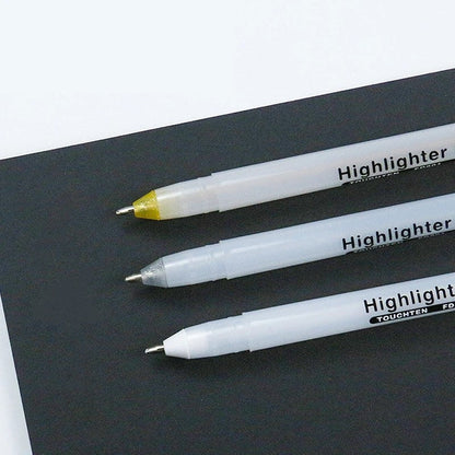12pcs Set 0.8mm Metallic Paint Markers – Permanent Gold, Silver & White Pens for Graffiti, Writing & Drawing