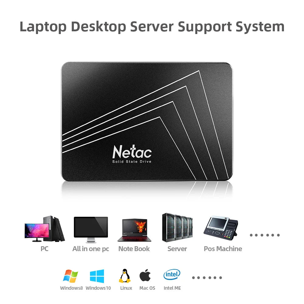 Netac SATA SSD Internal Solid State Drive – 128GB to 4TB HD SSD Disk for Laptops & PCs