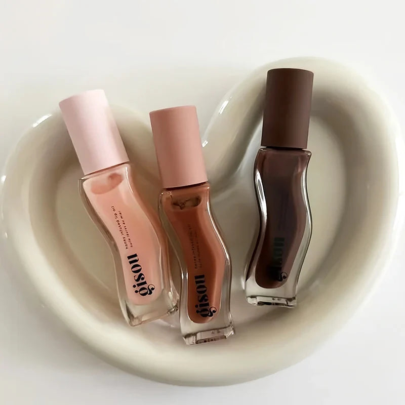 Gisou Autumn/Winter Limited Edition Lip Oil Gloss — Long-Lasting Moisturizing, Plumping & Exfoliating Milky Mocha Lip Care