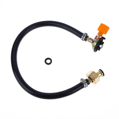 Leakproof Gas Refill Adapter: Rubber Gas Refill Pipe Tube Cylinder Converter for Filling Tank - Coupler Valve Braided Hose Accessories
