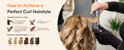 Bopcal 5-in-1 Hair Dryer & Hot Air Comb – 1200W High-Speed Blower with Curling Iron & Multifunction Styling Tools