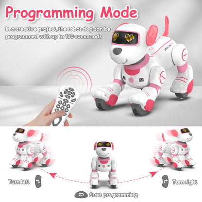 Intelligent Robot Dog Toy - Remote Control, Sing & Dance, Smart Interactive Programmable Puppy for Kids