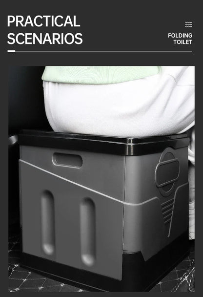 Portable Outdoor Camping Toilet – Odor-Proof Folding Emergency & Multifunctional Travel Toilet