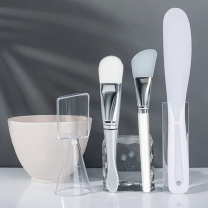 Facial Brush & Mask Bowl Spoon Set – DIY Beauty Tools for Skincare, Makeup & Facial Care