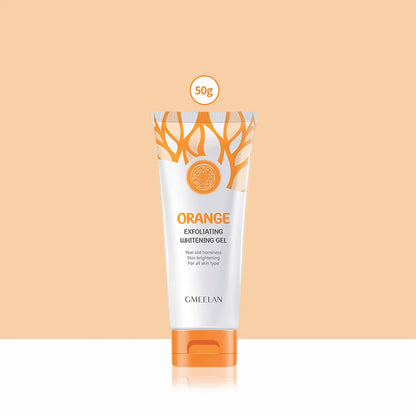 Orange Exfoliating Gel 50g — Dead Skin Remover, Brightening Peeling Scrub, Hydrating & Whitening Korean Skincare Moisturizer
