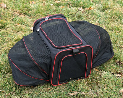 Foldable Pet Carrier Bag – Breathable Mesh Travel Bag for Small Dogs & Cats with Expandable Design