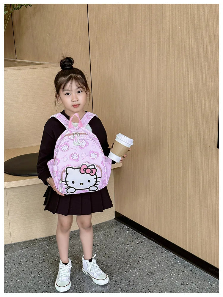 Anime Cartoon Kuromi, Melody & Cinnamoroll Backpack – Kawaii Canvas Schoolbag for Boys & Girls, Hello Kitty Fashion Kids Backpack