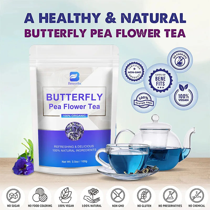 BEWORTHS 100% Natural Butterfly Herb Extract — Immunity Boost with Vitamin C & E Antioxidants for Beauty