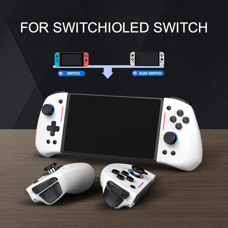 LinYuvo KS42 Meteor Light Wireless Joypad — 8-Color RGB Controller for Switch/Lite/OLED with Programmable Buttons, Turbo & Vibration