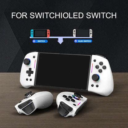 LinYuvo KS42 Meteor Light Wireless Joypad — 8-Color RGB Controller for Switch/Lite/OLED with Programmable Buttons, Turbo & Vibration