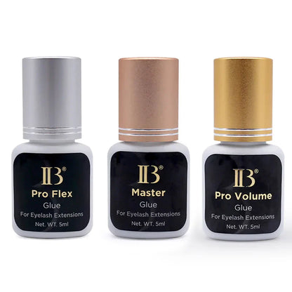 IB Pro Volume Eyelash Extension Glue — 1S Fast-Dry, Long-Lasting Korea Original Strong Cola Adhesive, 5ml for Fake Lashes