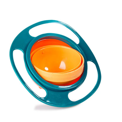 Universal 360° Spill Proof Gyro Bowl - Rotary Balance Feeding Dish for Babies & Kids