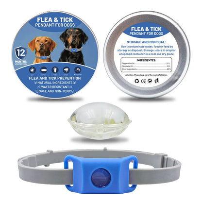 Natural Flea & Tick Repellent Pet Pendant Collar – One Size Fits All Anti-Flea Green Accessory for Dogs & Cats