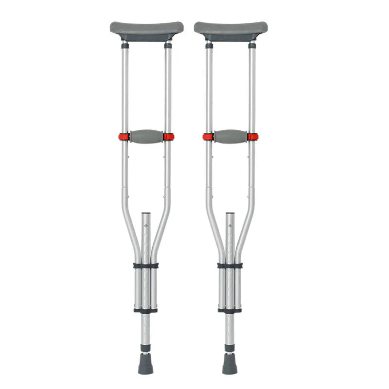 Aluminum Alloy Detachable Foldable Underarm Crutches — Armpit Walking Stick Mobility Aid for Elderly & Disabled