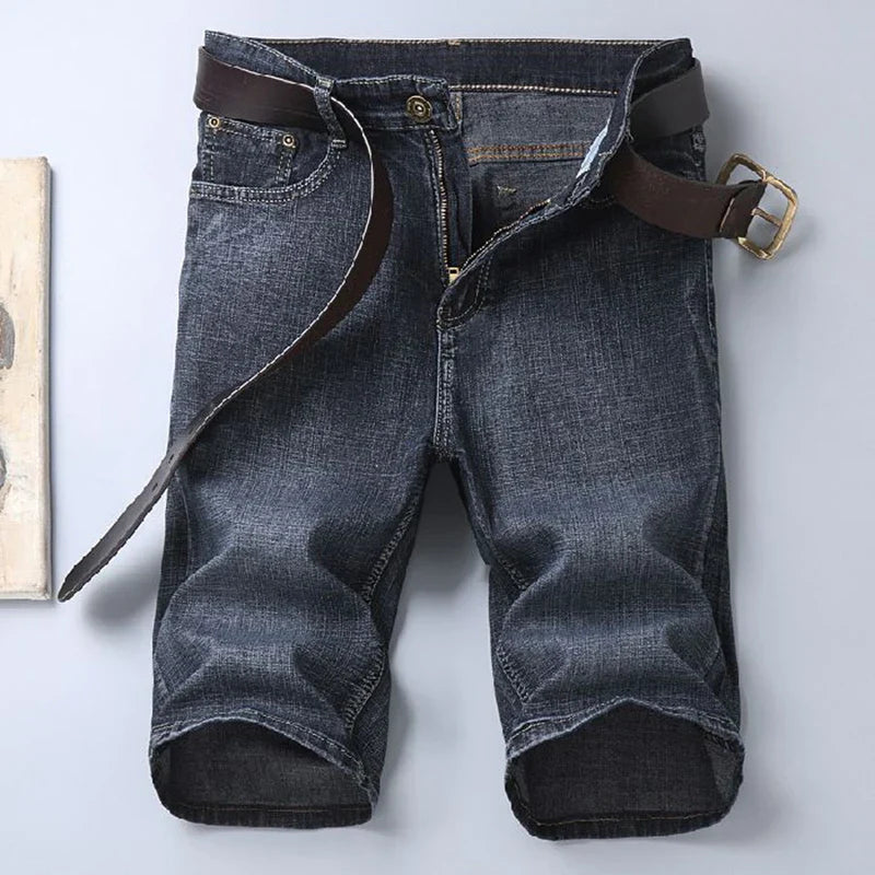 Men's Slim Fit Stretch Denim Shorts – Fashion Straight Black Summer Jeans