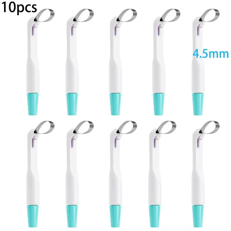 PIORPOY 10Pcs Dental Matrix Bands – Stainless Steel Adjustable Ring System, Standard & Curved Pre-Formed 4.5/6MM for Dentistry