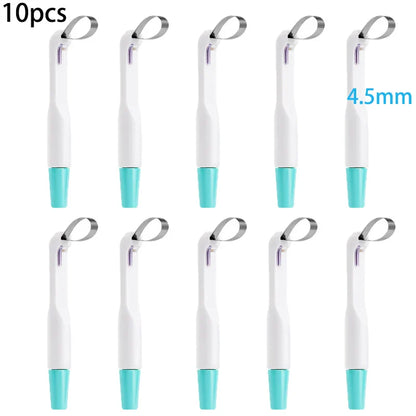 PIORPOY 10Pcs Dental Matrix Bands – Stainless Steel Adjustable Ring System, Standard & Curved Pre-Formed 4.5/6MM for Dentistry